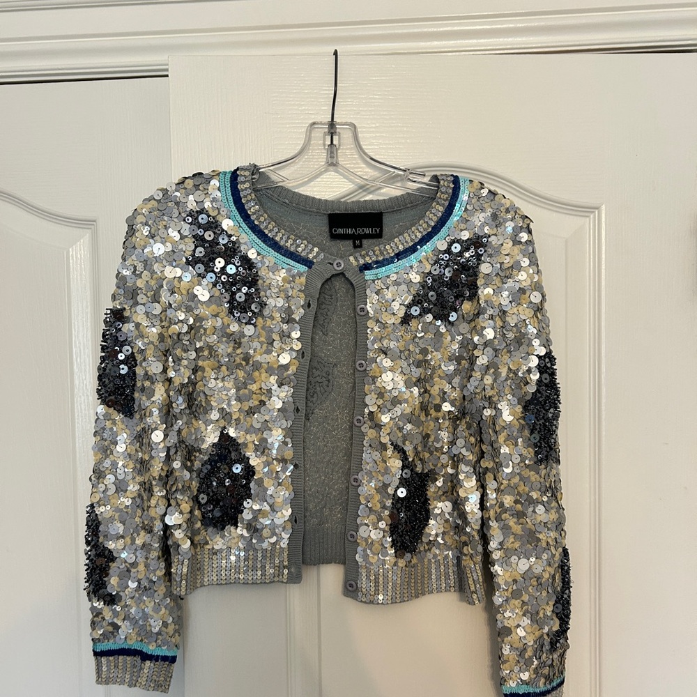 Cynthia Rowley Sequin Cardigan